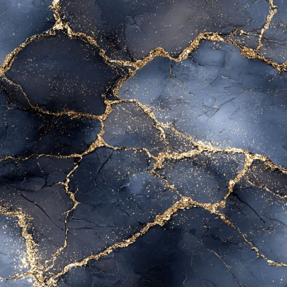 Peel and Stick Wallpaper Abstract Blue Gold Marble Crack Glitter Details Wall Mural 17.7in x 9.8ft Self Adhesive Removable Wall Paper Renter Friendly Wallpaper for Nursery Bedroom Cabinets