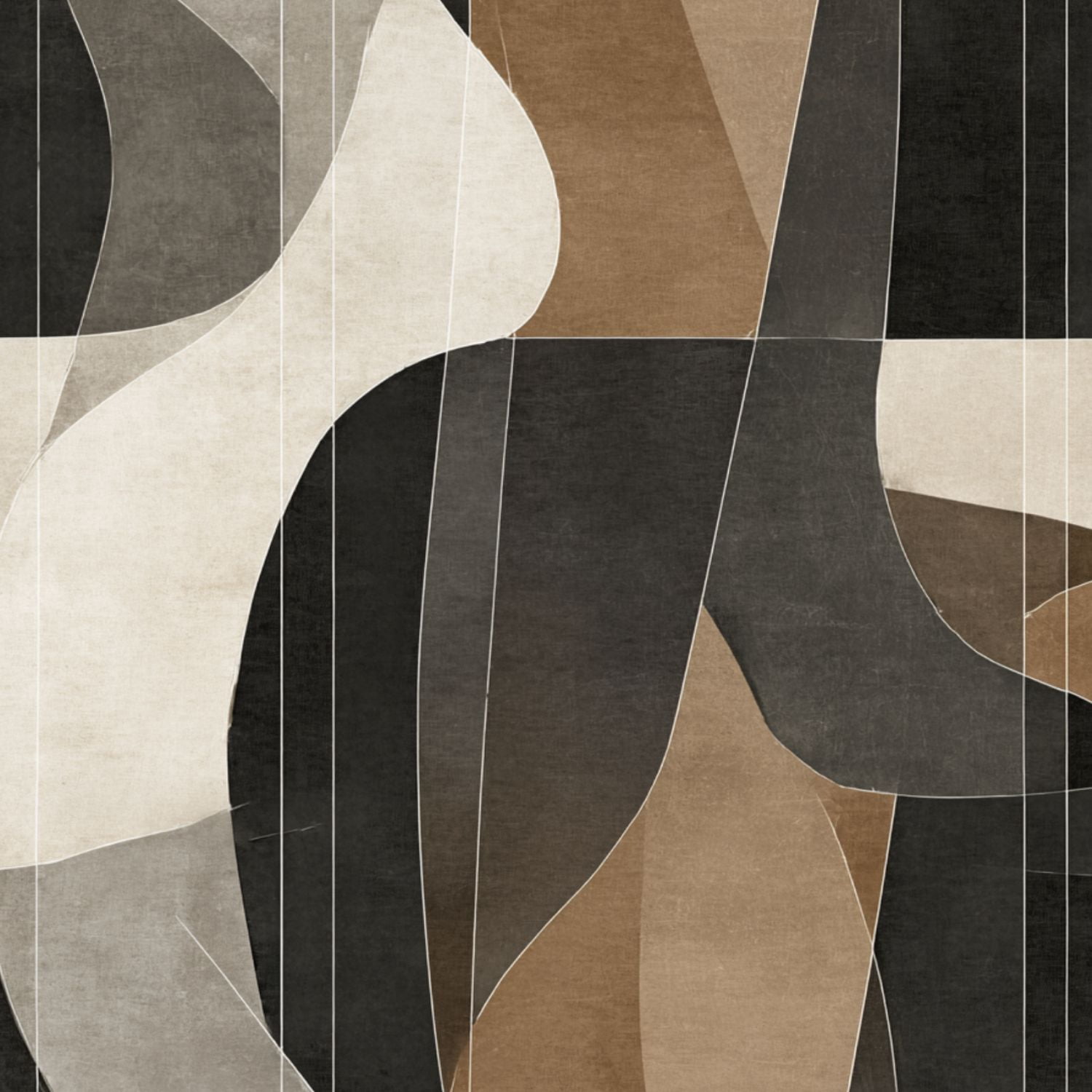 Peel and Stick Wallpaper Abstract Geometric Composition Earth Tones ...