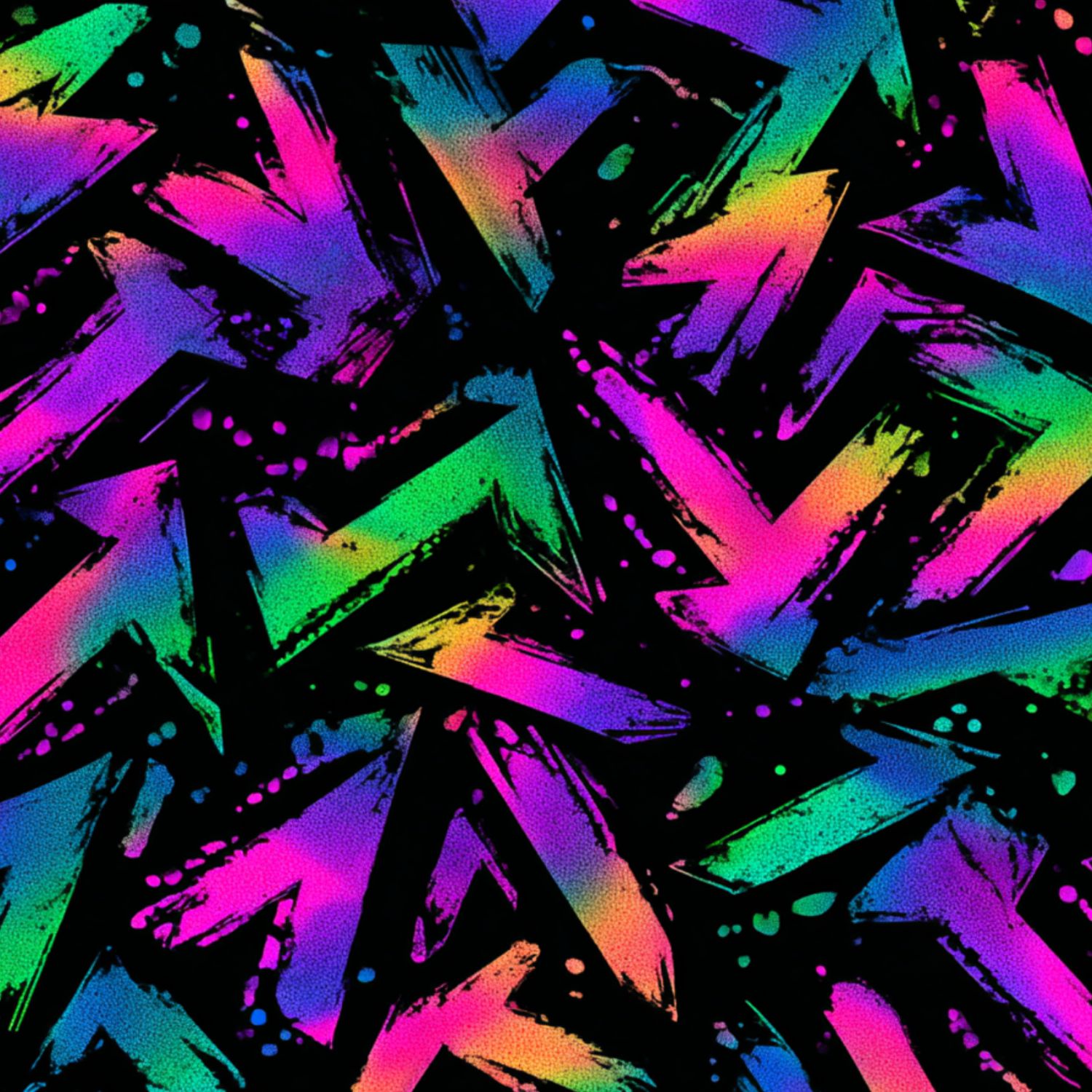 Peel and Stick Wallpaper Abstract Graffiti Zigzag Rainbow Colors Bold ...