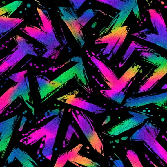 Peel and Stick Wallpaper Abstract Graffiti Zigzag Rainbow Colors Bold Black Wall Mural 23.6in x 9.8ft Self Adhesive Removable Wall Paper Renter Friendly Wallpaper for Man Cave Bedroom Cabinets