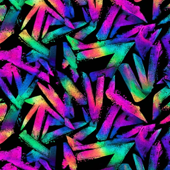 Peel and Stick Wallpaper Abstract Graffiti Zigzag Rainbow Colors Bold Black Wall Mural 23.6in x 9.8ft Self Adhesive Removable Wall Paper Renter Friendly Wallpaper for Man Cave Bedroom Cabinets