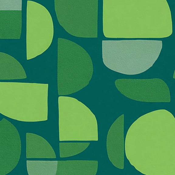 Peel and Stick Wallpaper Abstract Green Geometric Circles Organic Shapes Wall Mural 23.6in x 9.8ft Self Adhesive Removable Wall Paper Renter Friendly Wallpaper for Nursery Bedroom Cabinets