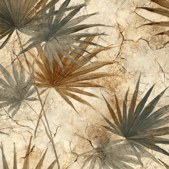 Peel and Stick Wallpaper Abstract Palm Leaves Earthy Tones Cracked 17 ...