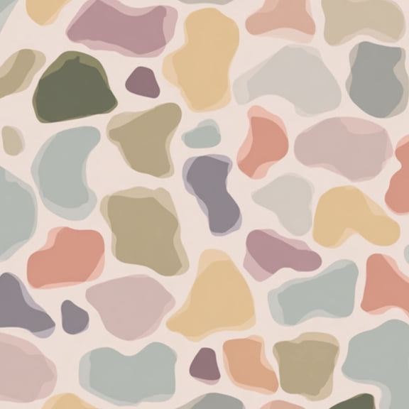 Peel and Stick Wallpaper Abstract Pastel Organic Shapes Soft Earth Tones 17.7in x 118in Contact Paper Removable Self Adhesive Wall Mural Wall Decor for Bedroom Kitchen Cabinets