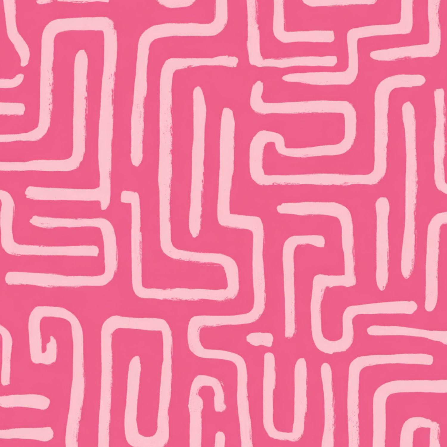 Peel and Stick Wallpaper Abstract Pink Curved Lines Wall Mural 17.7in x 9.8ft Self Adhesive Removable Wall Paper Renter Friendly Wallpaper for Nursery Bedroom Cabinets