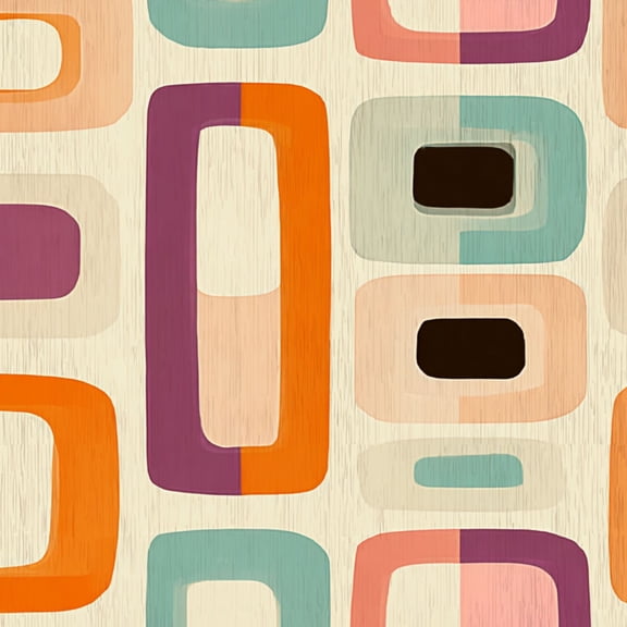 Peel and Stick Wallpaper Abstract Retro Geometric Colorful Rectangles Pastel Wall Mural 17.7in x 9.8ft Self Adhesive Removable Wall Paper Renter Friendly Wallpaper for Nursery Bedroom Cabinets