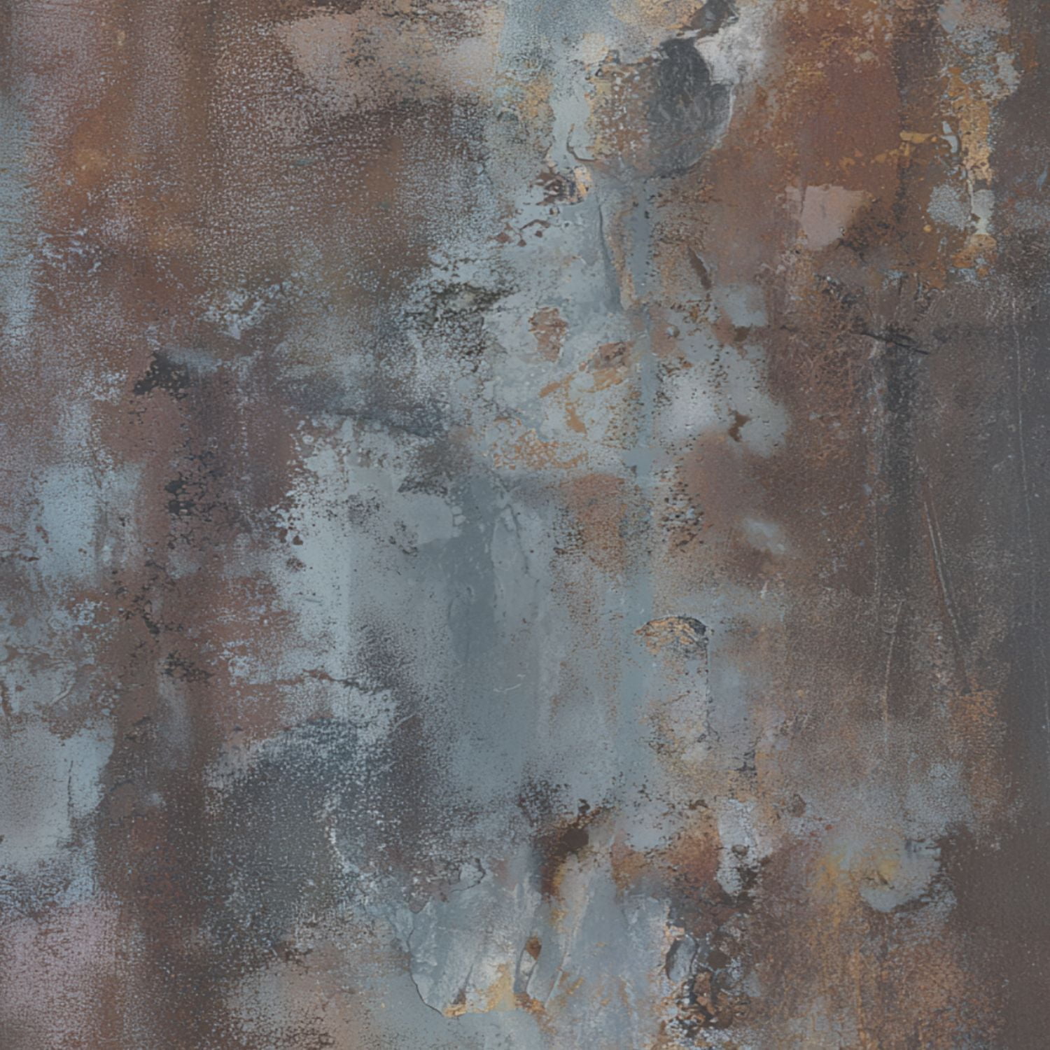 Peel and Stick Wallpaper Abstract Rust Blue Textured Surface Patina Faded Wall Mural 17.7in x 9.8ft Self Adhesive Removable Wall Paper Renter Friendly Wallpaper for Nursery Bedroom Cabinets