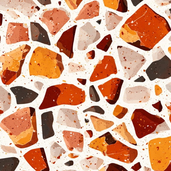 Peel and Stick Wallpaper Abstract Terracotta Stone Organic Shapes Earthy Tones Wall Mural 23.6in x 9.8ft Self Adhesive Removable Wall Paper Renter Friendly Wallpaper for Kids Bedroom Livingroom