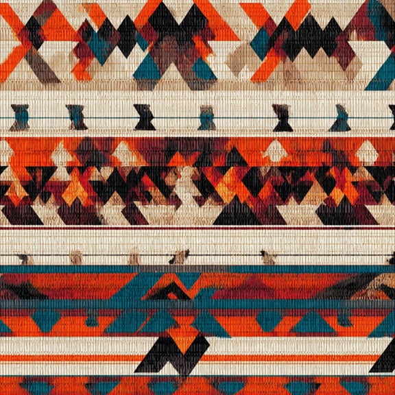 Peel and Stick Wallpaper American ethnic native Traditional Navajo Aztec Apache Wall Mural 23.6in x 9.8ft Self Adhesive Removable Wall Paper Renter Friendly Wallpaper for Nursery Bedroom Cabinets
