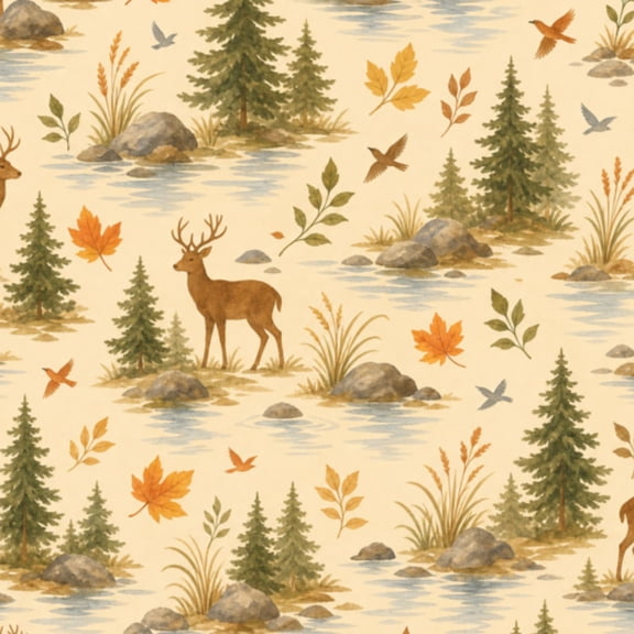 Peel and Stick Wallpaper Animal Deer Vintage Wildlife Rustic Sunset Lake Log Wall Mural 23.6in x 9.8ft Self Adhesive Removable Wall Paper Renter Friendly Wallpaper for Nursery Bedroom Cabinets