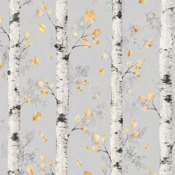 Peel and Stick Wallpaper Aspen Tree Modern Abstract Forest Landscape Birch Trees Wall Mural 23.6in x 9.8ft Self Adhesive Removable Wall Paper Renter Friendly Wallpaper for Nursery Bedroom Cabinets