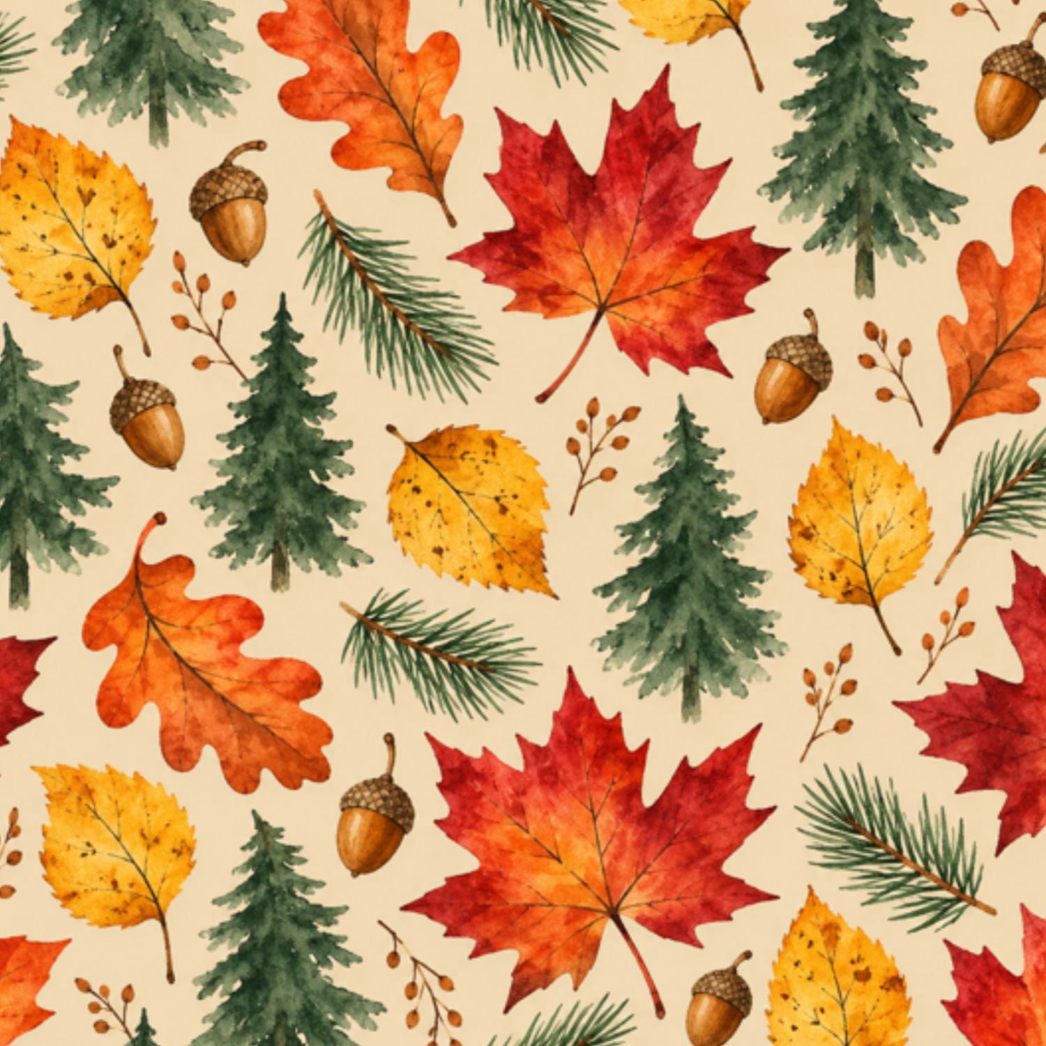 Peel and Stick Wallpaper Autumn Mountain Forest Sunrise Orange Maple ...