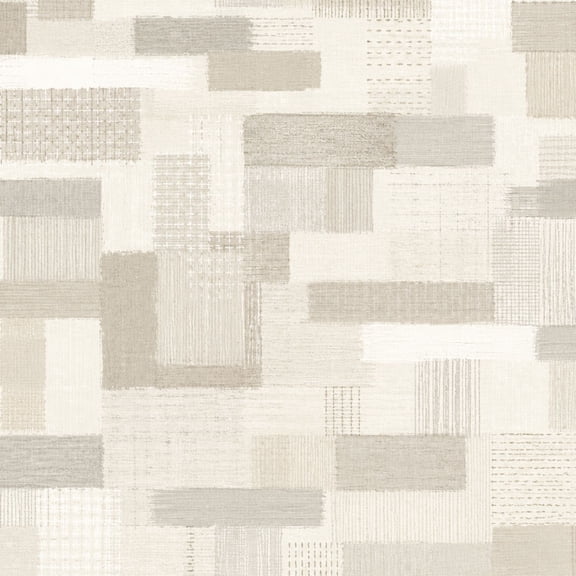 Peel and Stick Wallpaper Beige Cream Abstract Geometric Blocks 17.7in x 118in Contact Paper Removable Self Adhesive Wall Mural Wall Decor for Bedroom Kitchen Cabinets