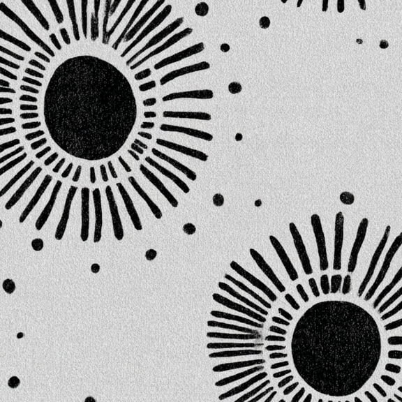 Peel and Stick Wallpaper Black Beige Sunburst Boho Brushstroke Circle Geometric Accent Wall 24in x 118in Contact Paper Removable Self Adhesive Wall Mural Wall Decor for Bedroom Kitchen Cabinets