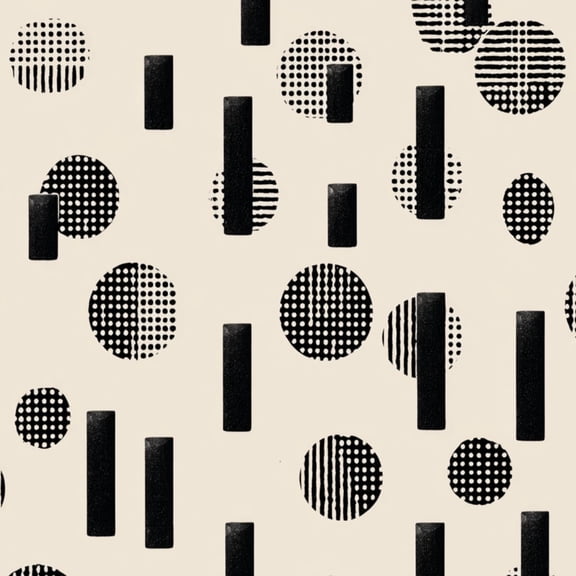 Peel and Stick Wallpaper Black White Geometric Circles Vertical Stripes Wall Mural 23.6in x 9.8ft Self Adhesive Removable Wall Paper Renter Friendly Wallpaper for Bedroom Kitchen Bathroom
