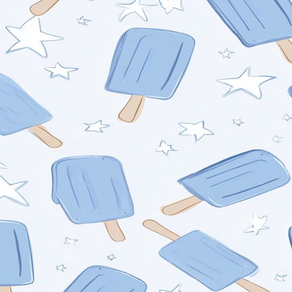 Peel and Stick Wallpaper Blue Star Ice Cream Design Wall Mural 17.7in x 9.8ft Self Adhesive Removable Wall Paper Renter Friendly Wallpaper for Nursery Bedroom Cabinets