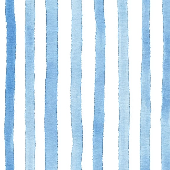 Peel and Stick Wallpaper Blue Watercolor Stripes White Wall Mural 23.6in x 9.8ft Self Adhesive Removable Wall Paper Renter Friendly Wallpaper for Nursery Bedroom Cabinets
