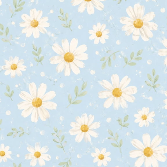 Peel and Stick Wallpaper Blue White Daisy Floral 24in x 118in Contact Paper Removable Self Adhesive Wall Mural Wall Decor for Bedroom Kitchen Cabinets