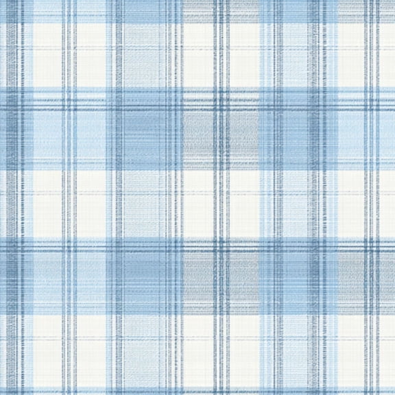 Peel and Stick Wallpaper Blue White Minimalistic Plaid Design 17.7in x 118in Contact Paper Removable Self Adhesive Wall Mural Wall Decor for Bedroom Kitchen Cabinets