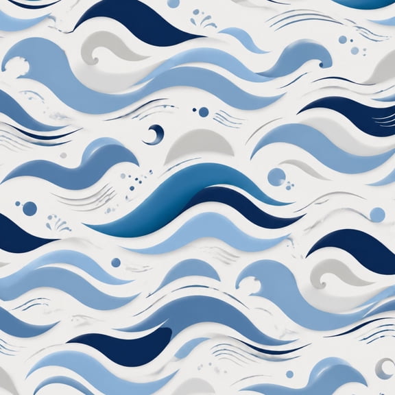 Peel and Stick Wallpaper Blue White Stripe Wave Patterns Repetitive Lines Wall Mural 17.7in x 9.8ft Self Adhesive Removable Wall Paper Renter Friendly Wallpaper for Nursery Bedroom Cabinets