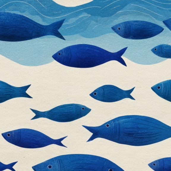 Peel and Stick Wallpaper Blue fish ocean wave coastal 17.7"x118" Contact Paper sea curve stripes underwater Marine Removable Self Adhesive Waterproof Wall Decor for Bedroom Kitchen Cabinets