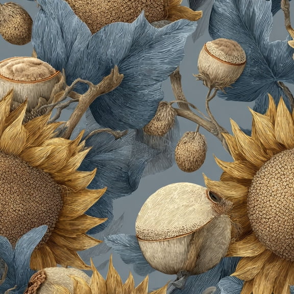 Peel and Stick Wallpaper Boho Dark Blue Vintage Floral Retro Bohemia Botanical Flowers 17.7in x 118in Contact Paper Removable Self Adhesive Wall Mural Wall Decor for Bedroom Kitchen Cabinets