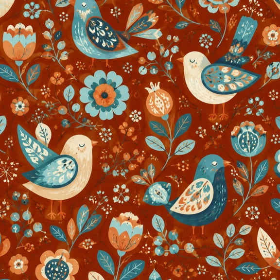 Peel and Stick Wallpaper Boho Peacock Art Nouveau Maximalist Warm Rust Orange Large Scale Teal 24in x 118in Contact Paper Removable Self Adhesive Wall Mural Wall Decor for Bedroom Kitchen Cabinets