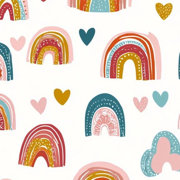 Peel and Stick Wallpaper Boho Rainbows seamless Rainbows Summer Decor Wall Mural 23.6in x 9.8ft Self Adhesive Removable Wall Paper Renter Friendly Wallpaper for Nursery Bedroom Cabinets