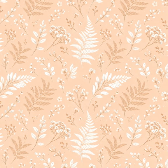 Peel and Stick Wallpaper Boho White Botanical Silhouette Ferns Wildflowers 24in x 118in Contact Paper Removable Self Adhesive Wall Mural Wall Decor for Bedroom Kitchen Cabinets