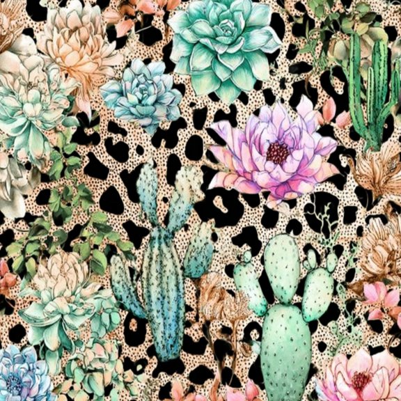 Peel and Stick Wallpaper Botanical Floral Cactus Soft Pastel Colors Black Wall Mural 23.6in x 9.8ft Self Adhesive Removable Wall Paper Renter Friendly Wallpaper for Nursery Bedroom Cabinets