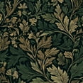 thumbnail image 1 of Peel and Stick Wallpaper Botanical Floral Gold Green Leaves Dark Wall Mural 23.6in x 9.8ft Self Adhesive Removable Wall Paper Renter Friendly Wallpaper for Nursery Bedroom Cabinets, 1 of 8