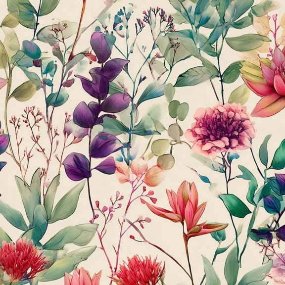 Peel and Stick Wallpaper Botanical Garden Colorful Flowers Greenery Wall Mural 23.6in x 9.8ft Self Adhesive Removable Wall Paper Renter Friendly Wallpaper for Nursery Bedroom Cabinets