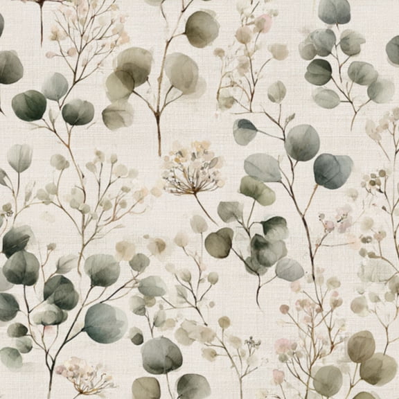 Peel and Stick Wallpaper Floral beige vintage botanical 17.7