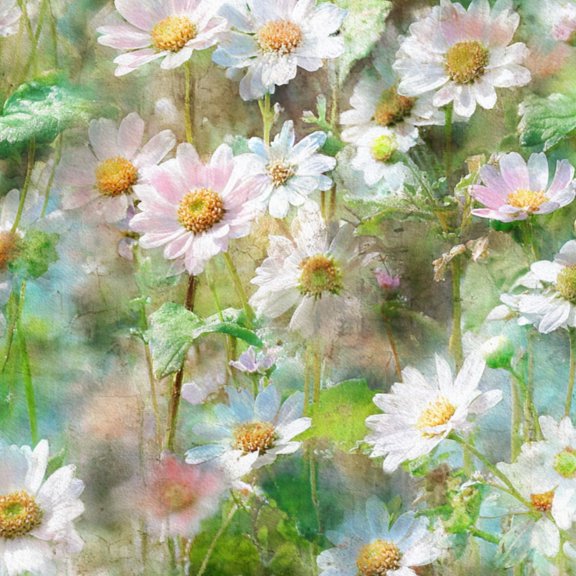 Peel and Stick Wallpaper Botanical Watercolor Art Wild Meadow Daisies Lavender Wall Paper 17.7in x 9.8ft Self Adhesive Removable Boho Floral Contact Paper for Nursery Bedroom Cabinets