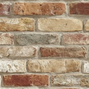 Peel and Stick Wallpaper Brick Textured Farmhouse Waterproof Bricks Neutral Tones Stone Texture 24in x 118in Contact Paper Removable Self Adhesive Wall Mural Wall Decor for Bedroom Kitchen Cabinets