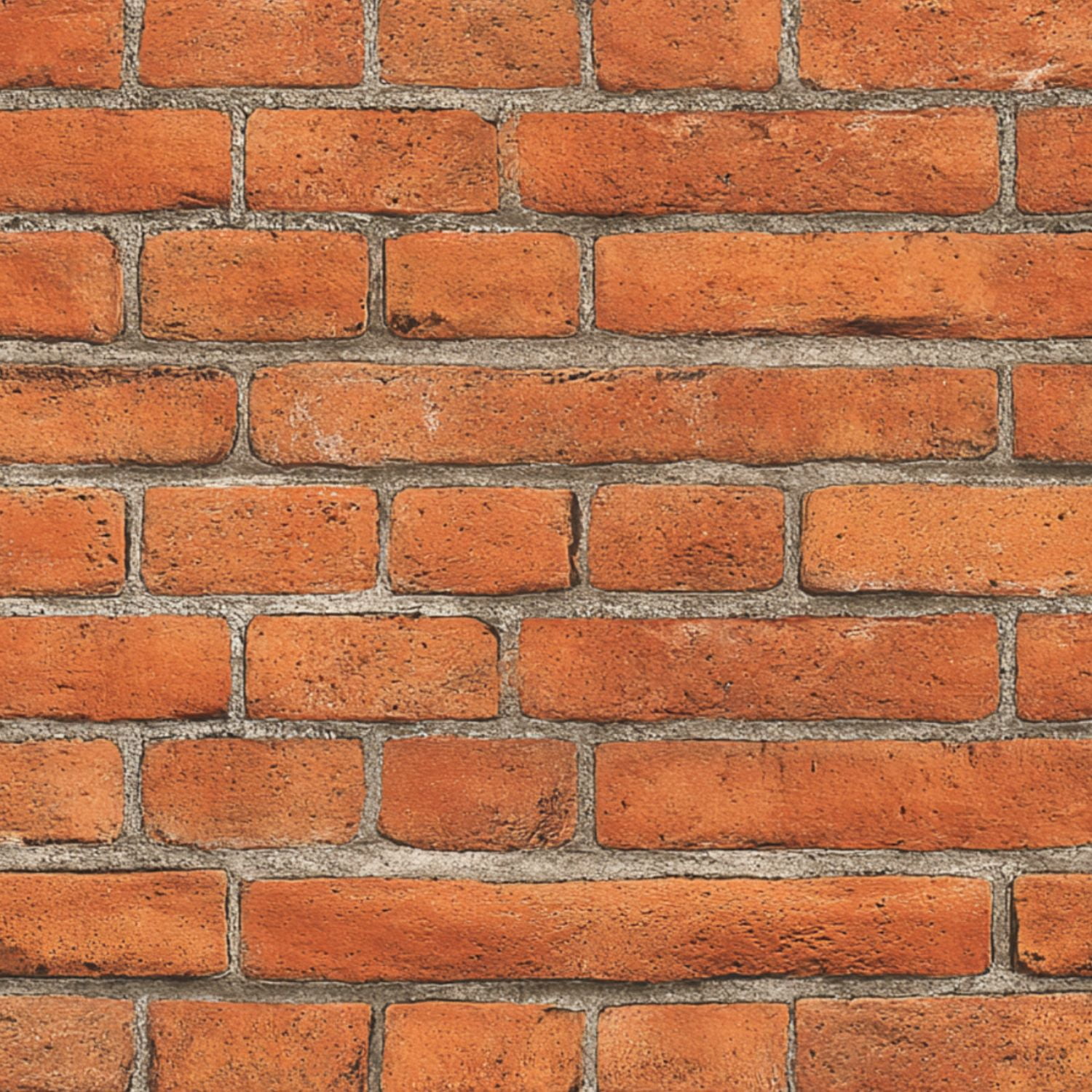 Peel and Stick Wallpaper Brick Wall Rustic Orange Red Tones Wall Mural 17.7in x 9.8ft Self Adhesive Removable Wall Paper Renter Friendly Wallpaper for Nursery Bedroom Cabinets