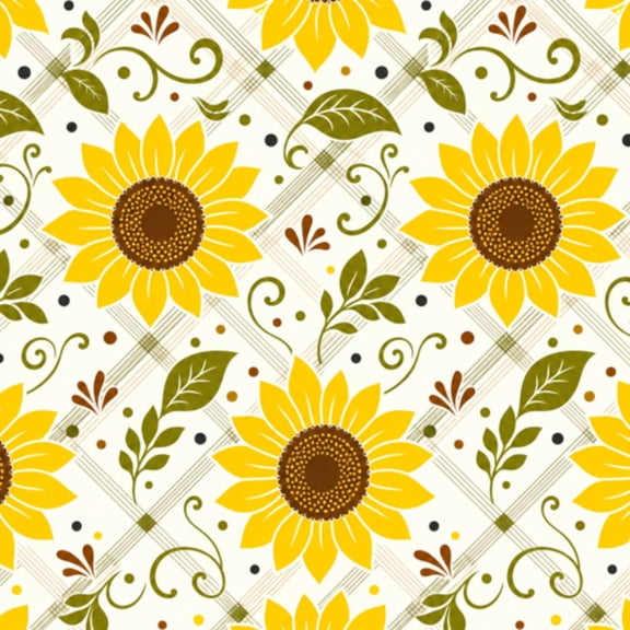 Peel and Stick Wallpaper Bright sunflowers black white buffalo check plaid seamless Floral 17.7in x 118in Contact Paper Removable Self Adhesive Wall Mural Wall Decor for Bedroom Kitchen Cabinets