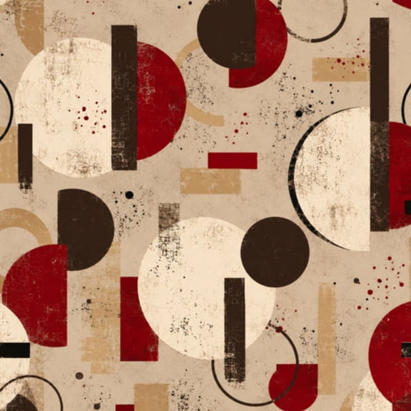 Peel and Stick Wallpaper Burgundy Red Tan Circles Concentric Rings Contrasting Wall Mural 17.7in x 9.8ft Self Adhesive Removable Wall Paper Renter Friendly Wallpaper for Nursery Bedroom Cabinets