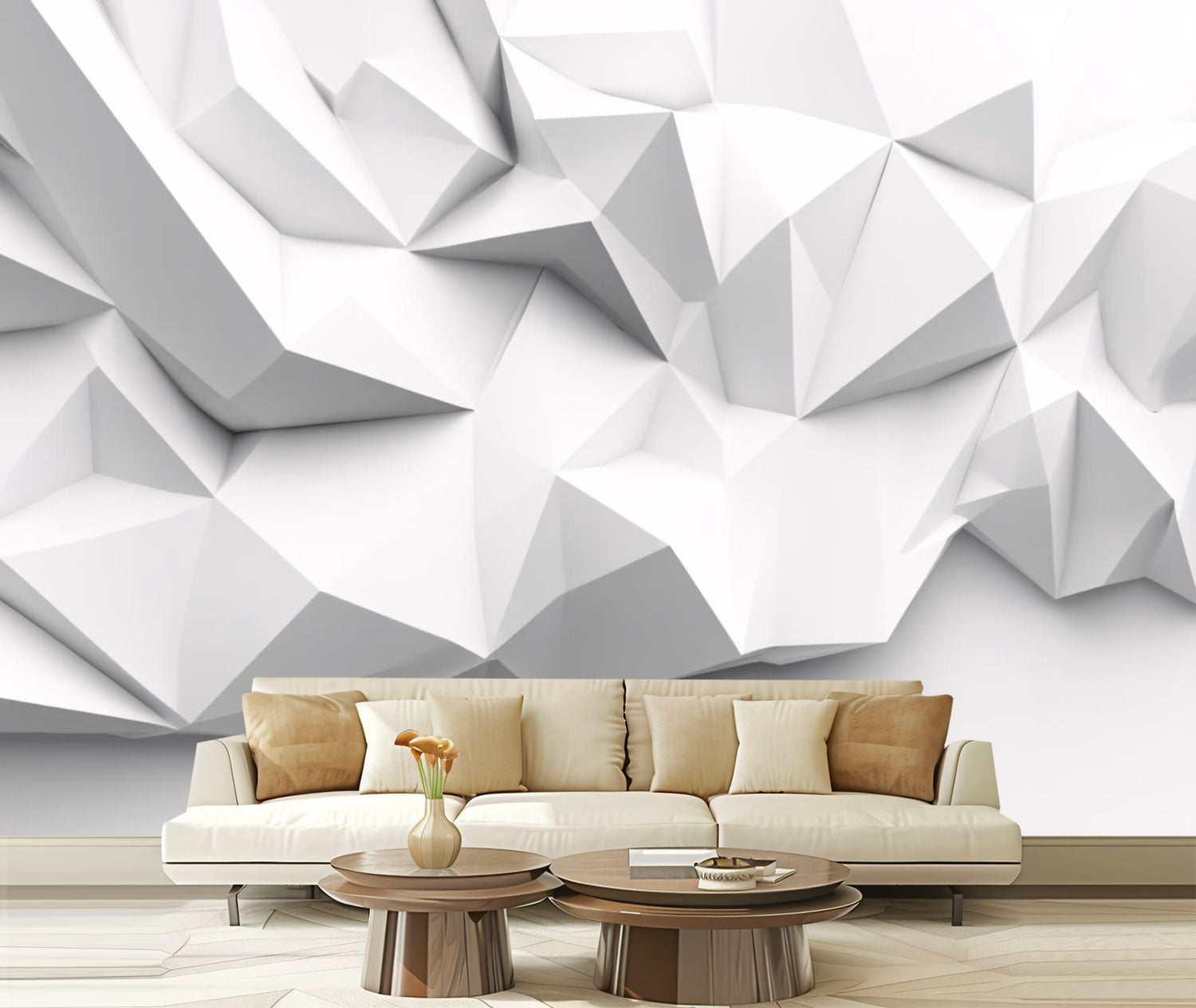 Peel and Stick Wallpaper Canvas 3D Wall Surface Board Faceted Surfaces ...