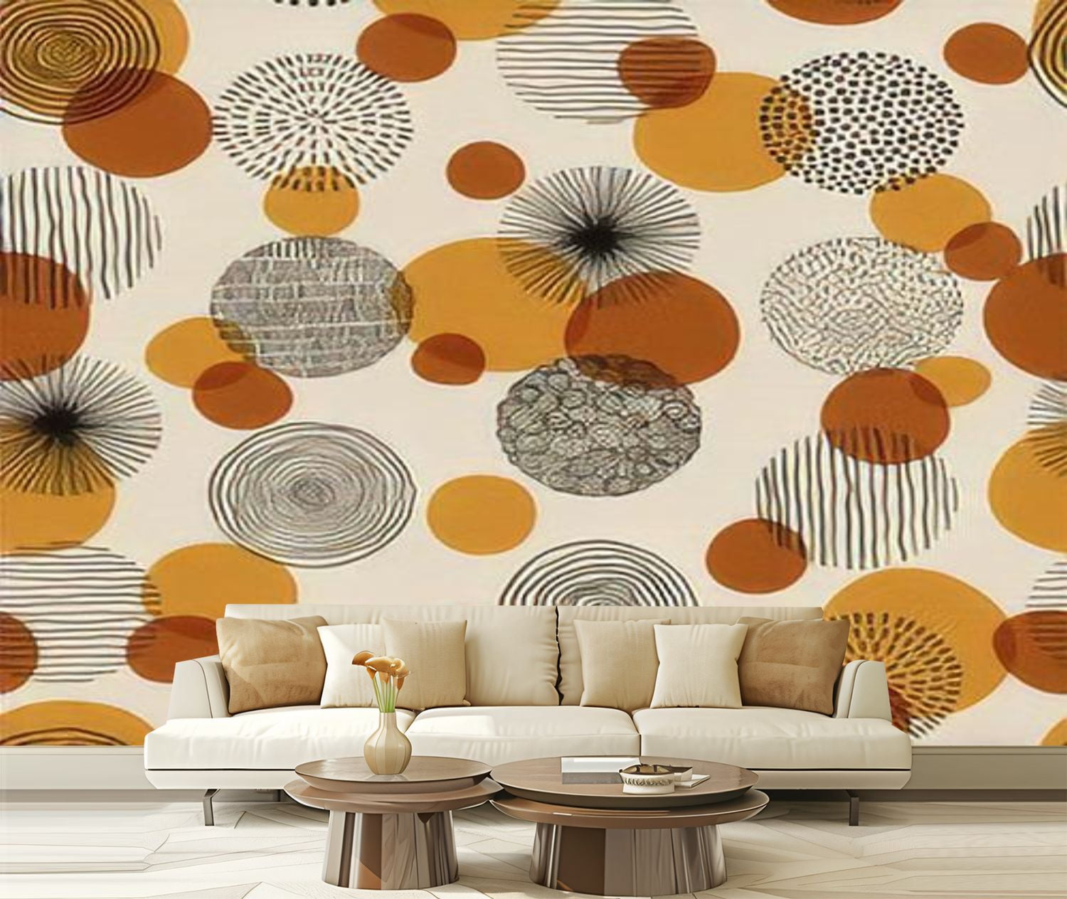 Peel and Stick Wallpaper Canvas Abstract geometric seamless doodle ...