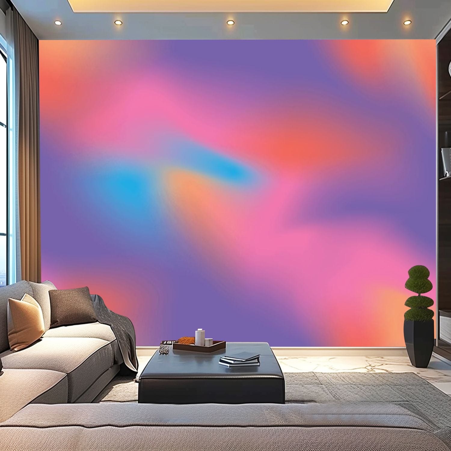 Peel and Stick Wallpaper Canvas Abstract liquid gradient tileable ...