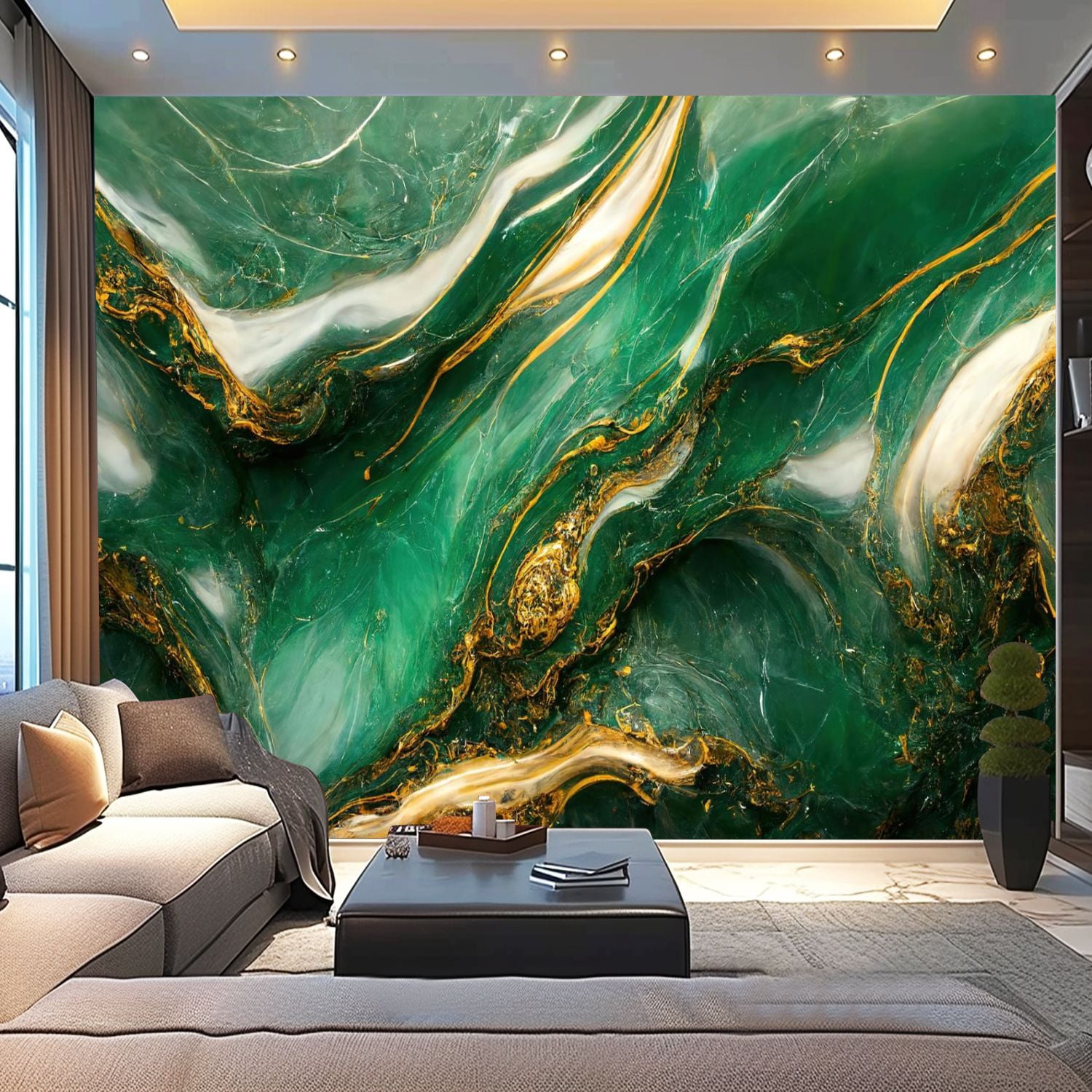 Peel and Stick Wallpaper Canvas Abstract luxury marble art marbling ...