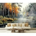 thumbnail image 1 of Peel and Stick Wallpaper Canvas Birch Trees Abstract Forest Branches Landscape Colorful Nature Modern Modern Art Wall Mural Decor Self Adhesive and Removable 69in x 98in, 1 of 6