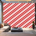 thumbnail image 1 of Peel and Stick Wallpaper Canvas Christmas Candy Cane Stripes Seamless Red White Popular Winter Holiday Modern Art Wall Mural Decor Self Adhesive and Removable 100in x 144in, 1 of 7