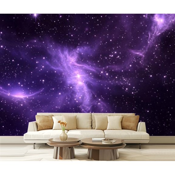 Peel and Stick Wallpaper Canvas Constellation Star Clusters Galaxies Planets Astrology Abstract Dark Modern Art Wall Mural Decor Self Adhesive and Removable 69in x 98in