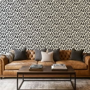 Peel and Stick Wallpaper Canvas Contact Paper Abstract animal skin leopard seamless design leopard cheetah panther Self Adhesive and Removable 17in x 118in