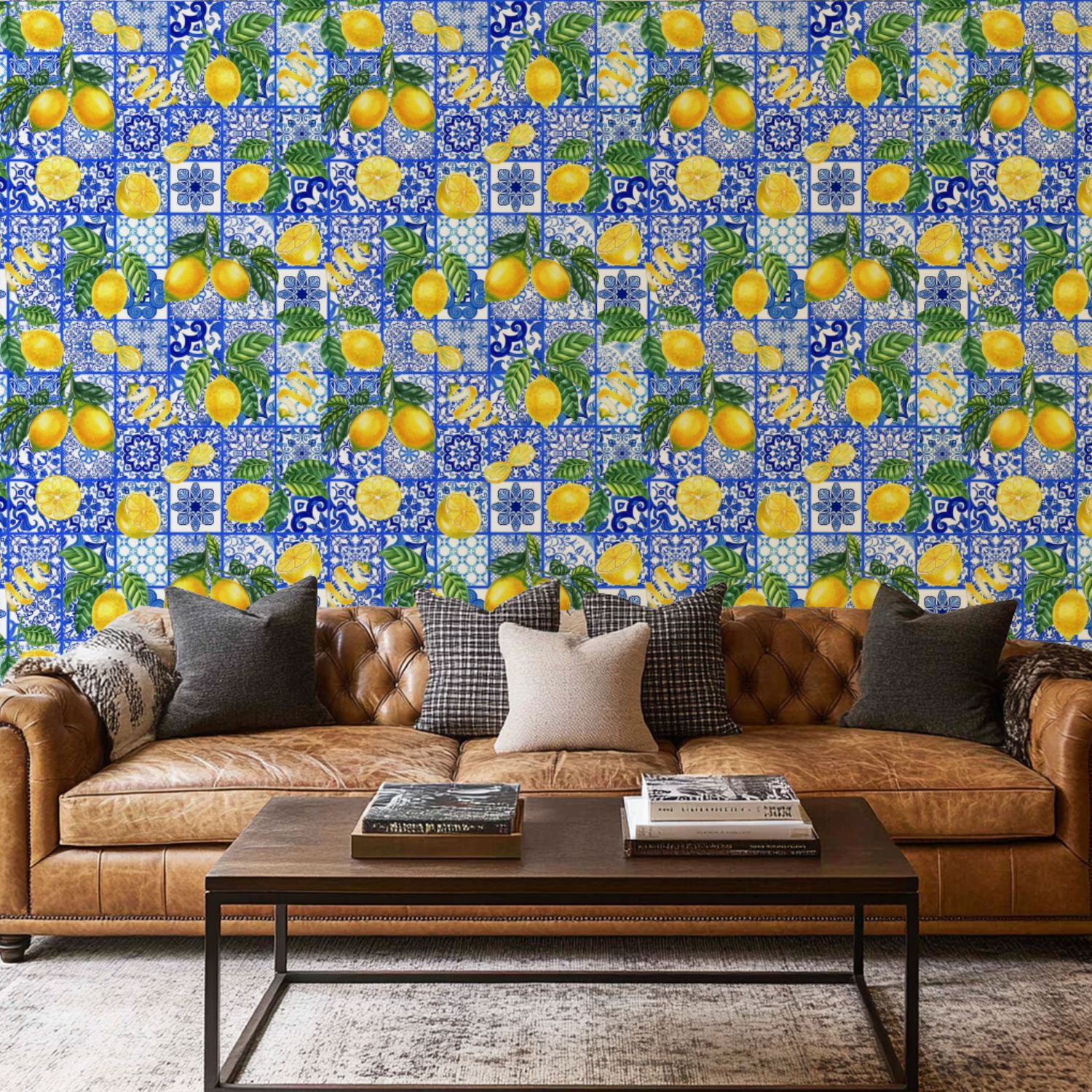 Peel and Stick Wallpaper Canvas Contact Paper Mediterranean