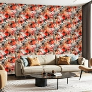 Peel and Stick Wallpaper Canvas Contact Paper Sweet flower watercolor seamless soft pastel colors water color Self Adhesive and Removable 24in x 118in