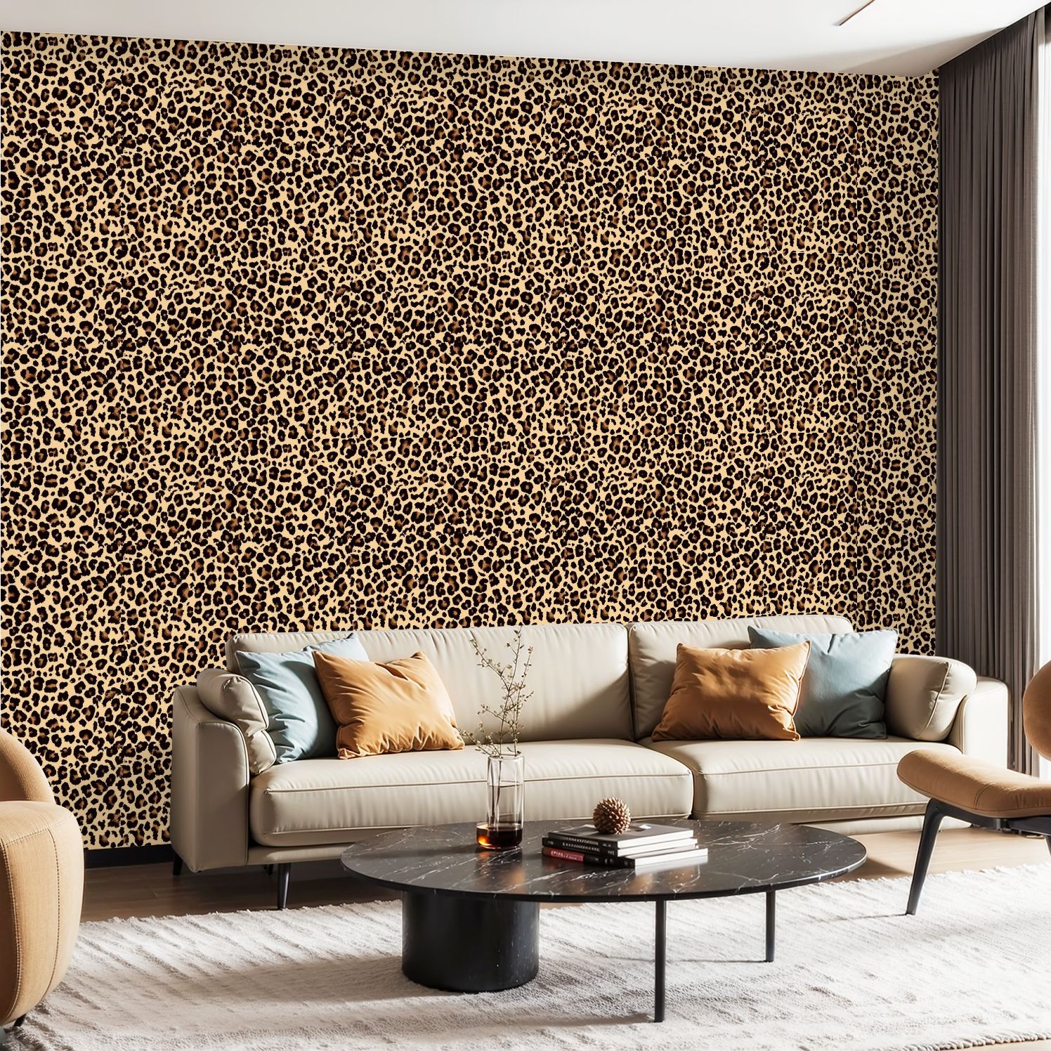 Peel and Stick Wallpaper Canvas Contact Paper leopard print clothes ...