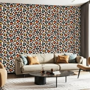 Peel and Stick Wallpaper Canvas Contact Paper seamless colored leopard print Animal print Cheetah print Colored Self Adhesive and Removable 24in x 118in